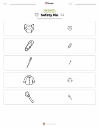 Safety Pin printable worksheet preview