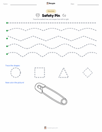 Safety Pin printable worksheet preview