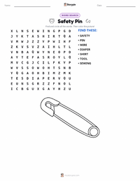 Safety Pin printable worksheet preview