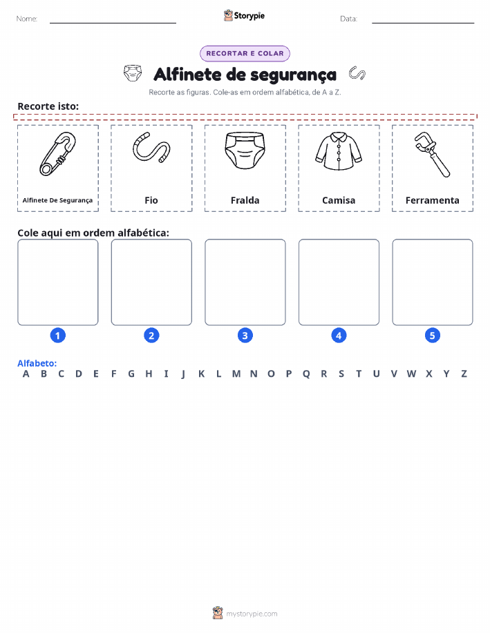 Recortar & Colar Alfabeto