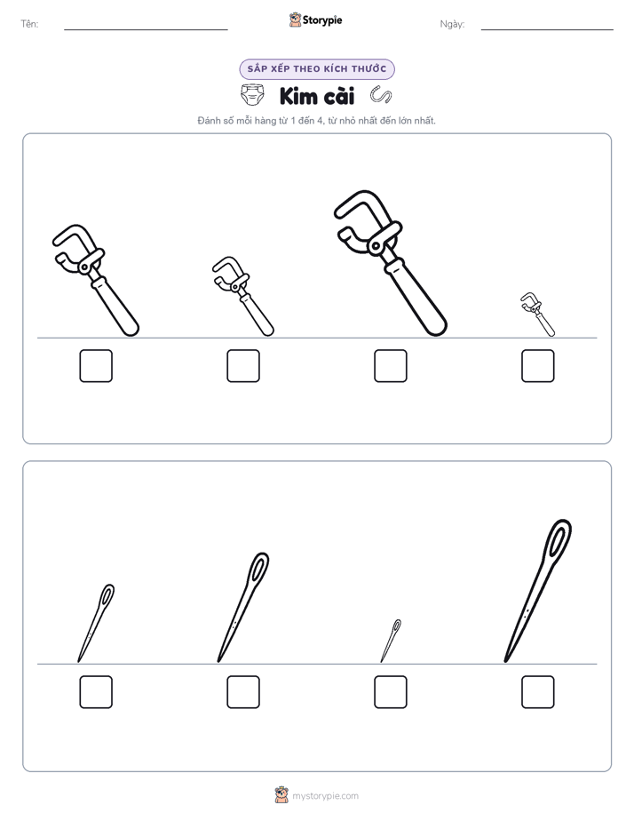 Thứ Tự Kích Thước