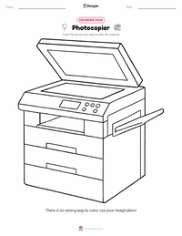 Photocopier coloring page for kids