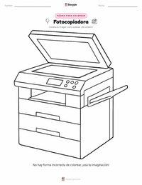 Página para colorear de Fotocopiadora para niños