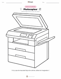 Page de coloriage Photocopieur pour les enfants