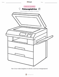 Pagina da colorare di Fotocopiatrice per bambini