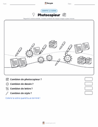 Aperçu de la feuille de travail imprimable Photocopieur