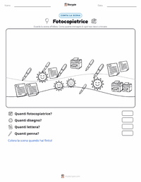 Anteprima della scheda stampabile di Fotocopiatrice
