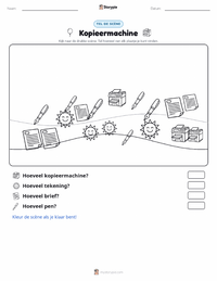 Kopieerapparaat afdrukbare werkblad voorbeeld