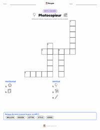 Aperçu de la feuille de travail imprimable Photocopieur