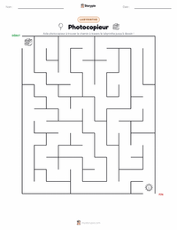 Aperçu de la feuille de travail imprimable Photocopieur