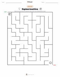 Kopieerapparaat afdrukbare werkblad voorbeeld
