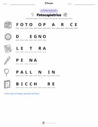 Anteprima della scheda stampabile di Fotocopiatrice