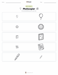 Photocopier printable worksheet preview
