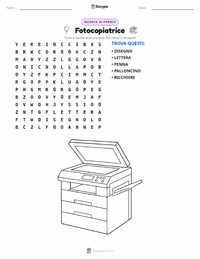 Anteprima della scheda stampabile di Fotocopiatrice