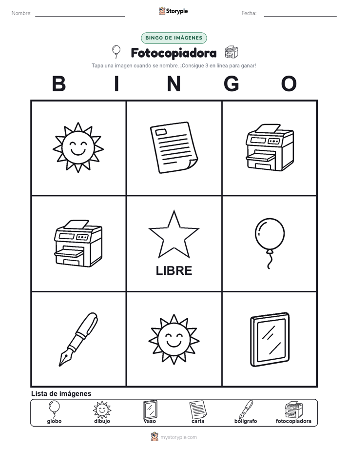 Bingo de Imágenes