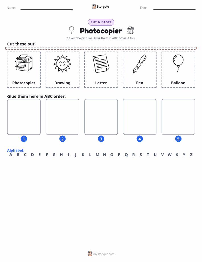 Cut & Paste Alphabet