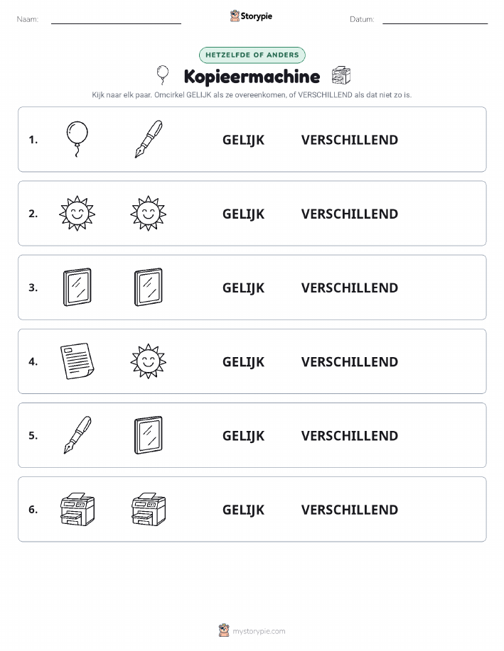Zelfde of Verschillend