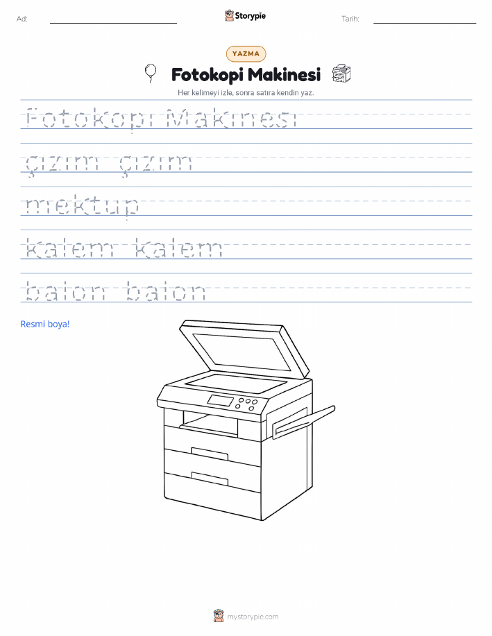 Yazma Pratiği