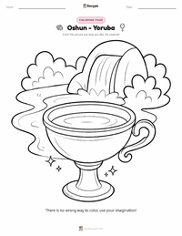 Oshun - Yoruba coloring page for kids