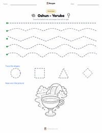 Oshun - Yoruba printable worksheet preview