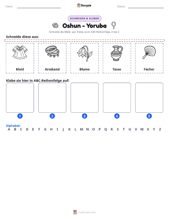 Schneiden & Einfügen Alphabet