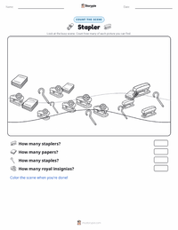 Stapler printable worksheet preview