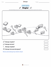 Prabaca lembar kerja cetak Stapler