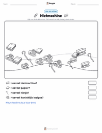 Nietmachine afdrukbare werkblad voorbeeld