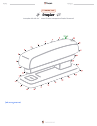 Prabaca lembar kerja cetak Stapler