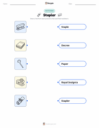 Stapler printable worksheet for kids