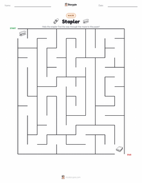 Stapler printable worksheet preview