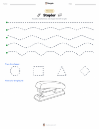 Stapler printable worksheet preview