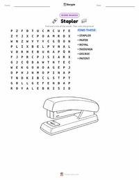 Stapler printable worksheet preview