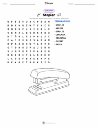 Prabaca lembar kerja cetak Stapler