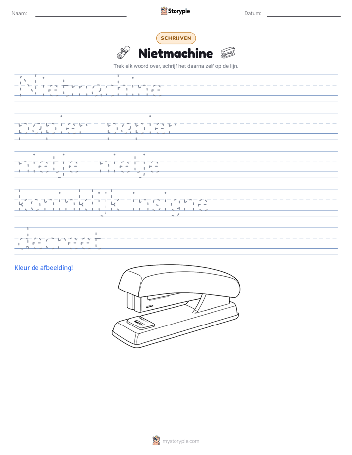 Schrijf Oefening