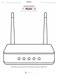 Halaman mewarnai Router untuk anak-anak