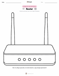 Strona do kolorowania Router dla dzieci