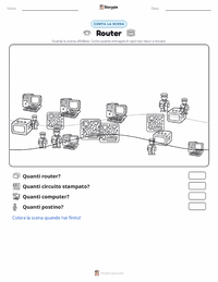 Anteprima della scheda stampabile di Router