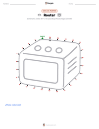 Vista previa de la hoja de trabajo imprimible de Router