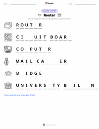 Router printable worksheet preview