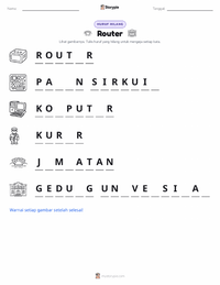 Prabaca lembar kerja cetak Router