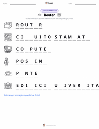Anteprima della scheda stampabile di Router