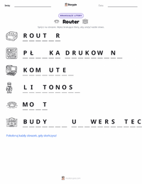 Podgląd drukowalnego arkusza ćwiczeń Router