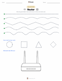 Router druckbare Arbeitsblatt Vorschau