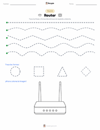 Vista previa de la hoja de trabajo imprimible de Router
