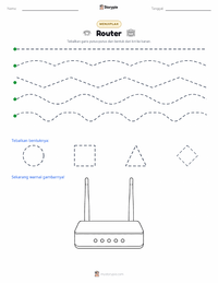 Prabaca lembar kerja cetak Router