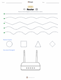 Anteprima della scheda stampabile di Router