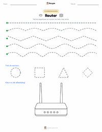Router afdrukbare werkblad voorbeeld