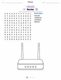 Router druckbare Arbeitsblatt Vorschau