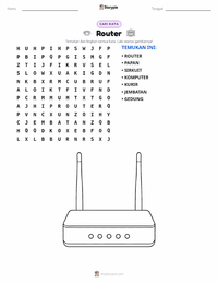 Prabaca lembar kerja cetak Router